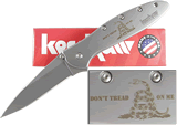 Don't Tread On Me Engraved Kershaw Leek Knife