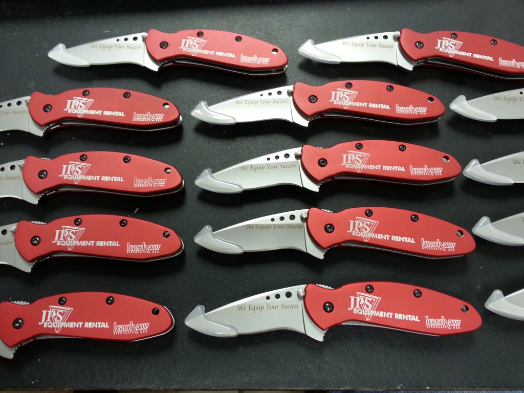 Kershaw 1620RD engraving for JPS Equipment Rental