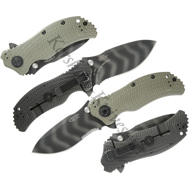 Check out the Kershaw Zero Tolerance Knife 0301ST Ranger Serrated! Has a deeply textured handle with a Ranger green G-10 overay for ultra superior gripping and a striped Tungsten DLC coated stainless steel blade. Available at www.Kershaw-Knives.net Kershaw Kershawknives ZeroTolerance ZTknives ranger KnifeSunday knifecommnity edc gear madeintheUSA