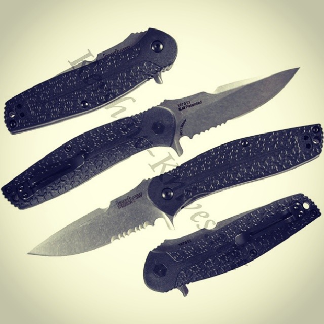 The Burst also has a partially serrated model, the Kershaw Burst Knife 1970ST. Really wicked pattern on the handle. Love it. Get one at www.Kershaw-Knives.net Kershaw KershawKnives knife unique design pattern fractal stonewash attention awesome wicked edc KnifeFriday KnifeCommunity