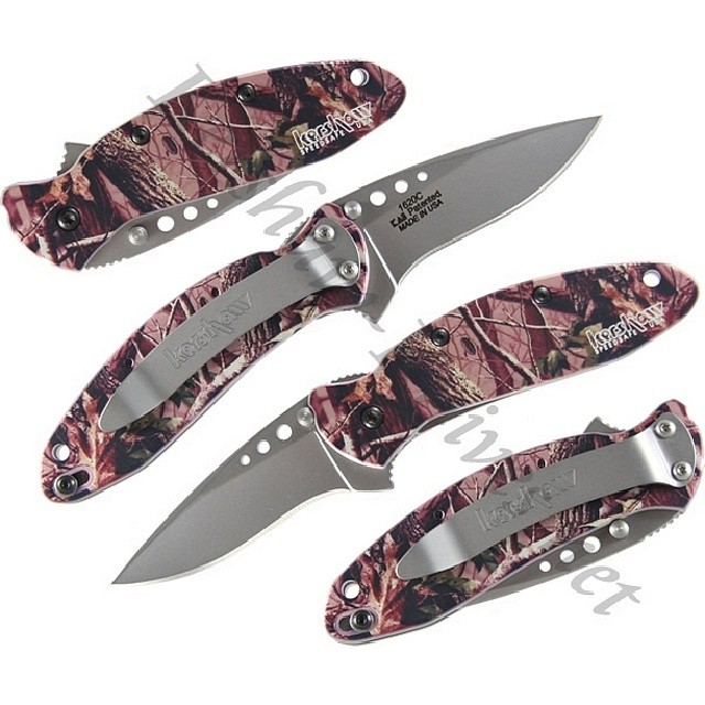 Kershaw Scallion Camo Knife 1620C with a Realtree camo pattern Available at www.Kershaw-Knives.net Kershaw KershawKnives camo Realtree patten hunting edc camping country woods knife biggame trophy KnifeFriday Knifecommunity