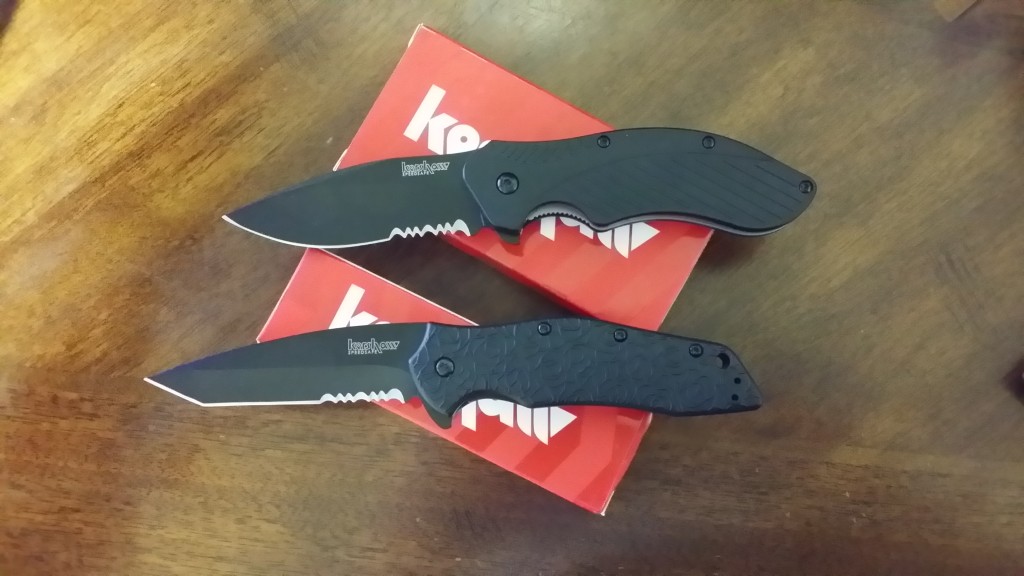 Kershaw Kuro and Kershaw Clash - side by side