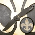 Kershaw Shallot Black 1840CKT with Fleur De Lis