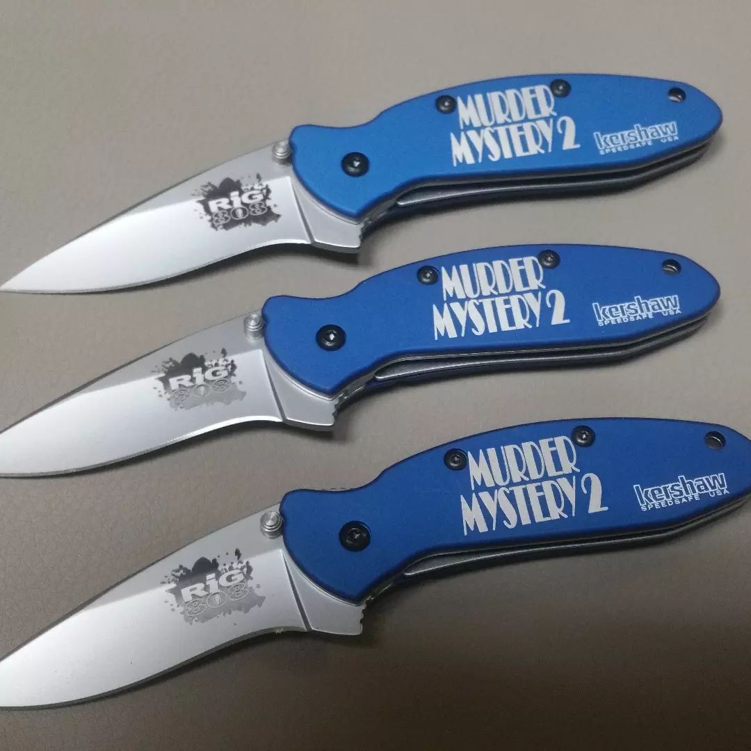 Look for the movie Murder Mystery 2 later in the year, starring Adam Sandler and Jennifer Anniston. 

KERSHAW-KNIVES.NET 

#kershawscallion #kershawknives #knives #laserengraving