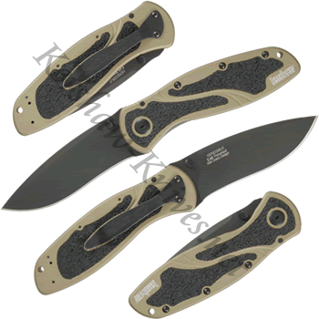 Kershaw Desert Sand Blur Black Blade 1670DSBLK