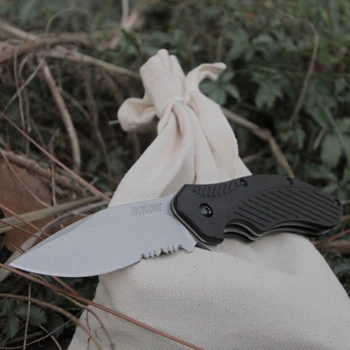 Kershaw Clash Serrated Knife 1605ST Knife Bag Combo
