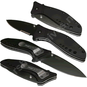 Kershaw Ken Onion Cyclone, Black Serrated 1630BLKST