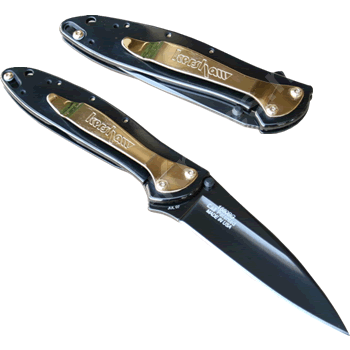 Kershaw Ken Onion Leek Black and Gold 1660BG