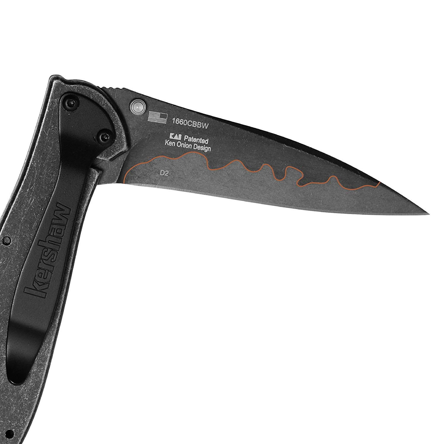 Kershaw 1660CBBW Blackwash Leek with Composite Blade