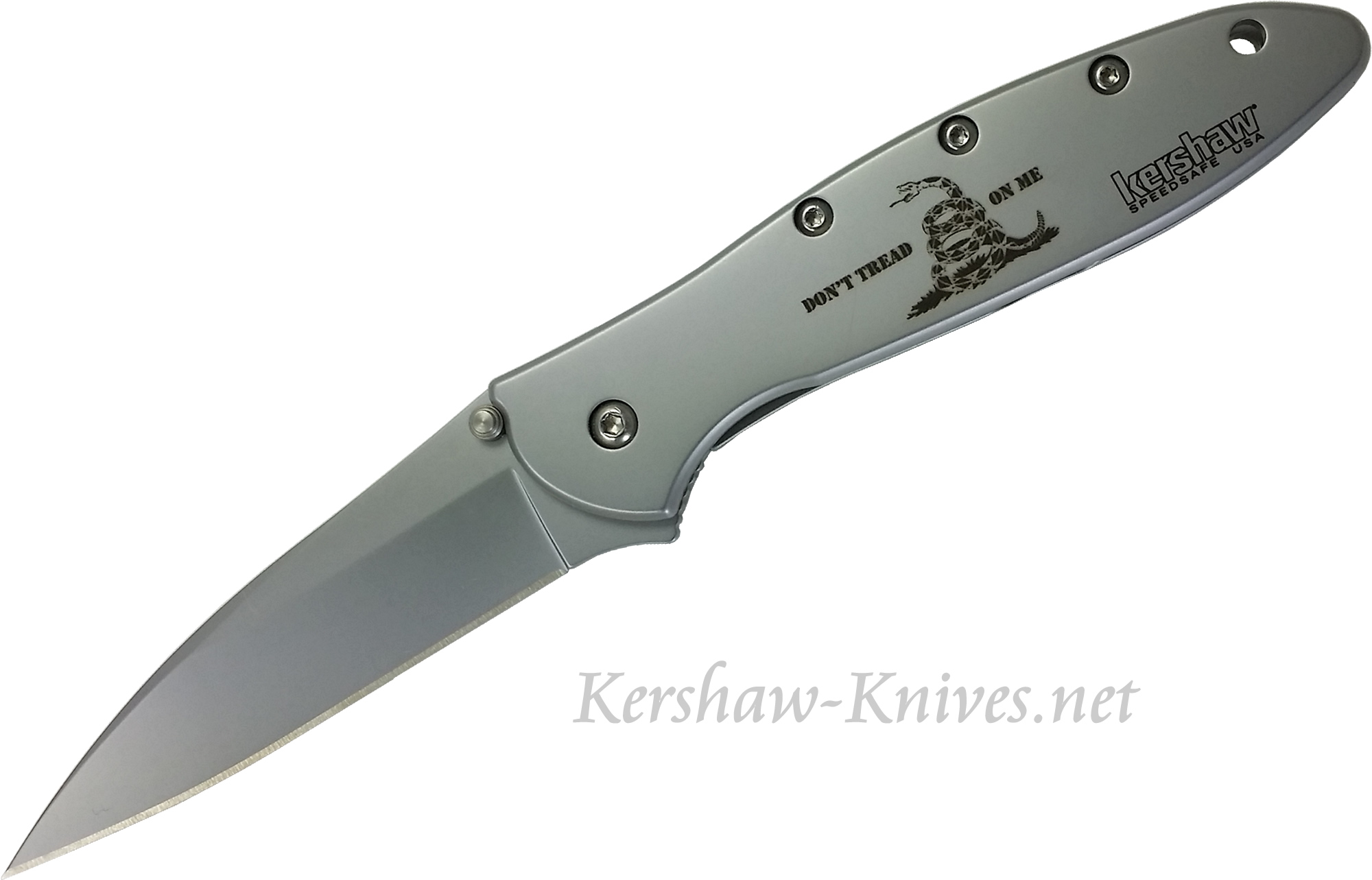 Don't Tread On Me Engraved Kershaw Leek Knife