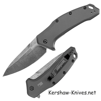 Kershaw Link 1776GRYBW Knife - Gray Aluminum Handle