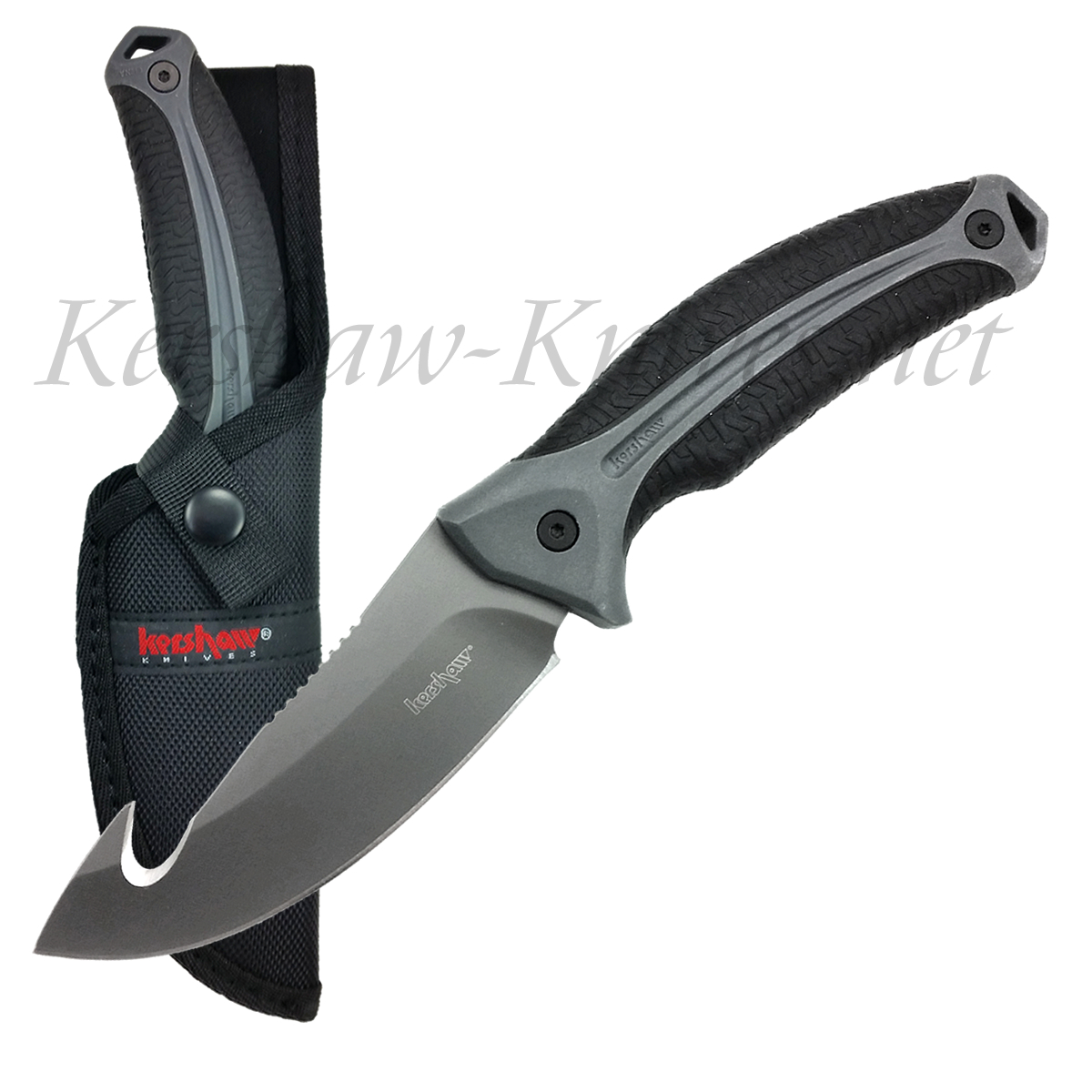 Kershaw LoneRock Large Fixed Blade Guthook Knife 1896GH