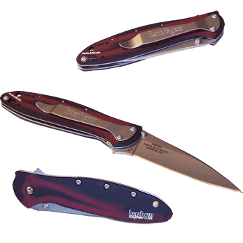 Kershaw Ken Onion Leek red handle 1660BR